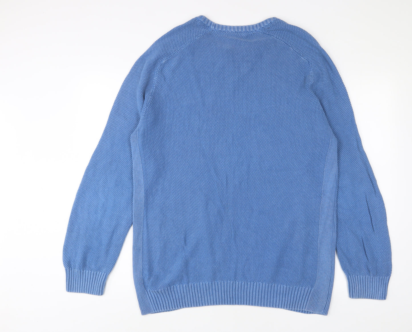 J.CREW Mens Blue Crew Neck Cotton Pullover Jumper Size 2XL Long Sleeve