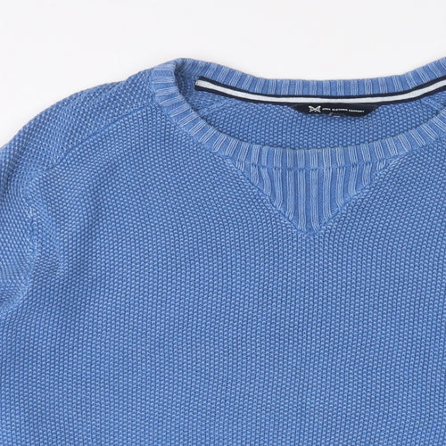 J.CREW Mens Blue Crew Neck Cotton Pullover Jumper Size 2XL Long Sleeve