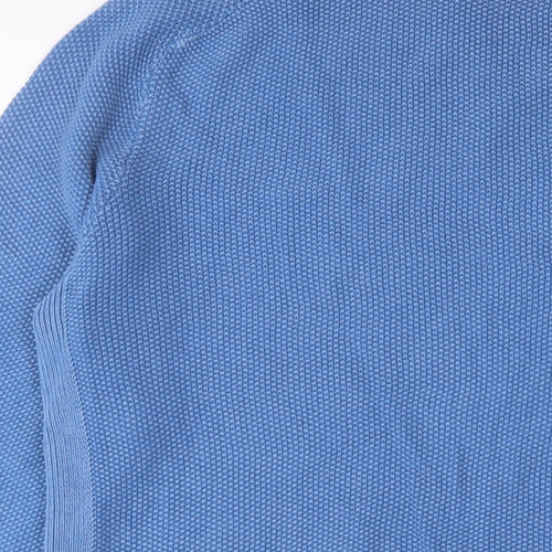 J.CREW Mens Blue Crew Neck Cotton Pullover Jumper Size 2XL Long Sleeve