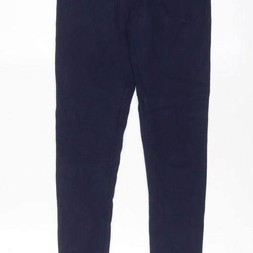 Marks and Spencer Womens Blue Vinyl Capri Leggings Size 8 L28 in