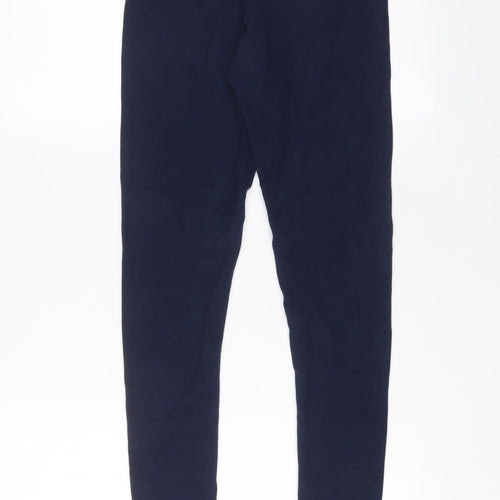Marks and Spencer Womens Blue Vinyl Capri Leggings Size 8 L28 in