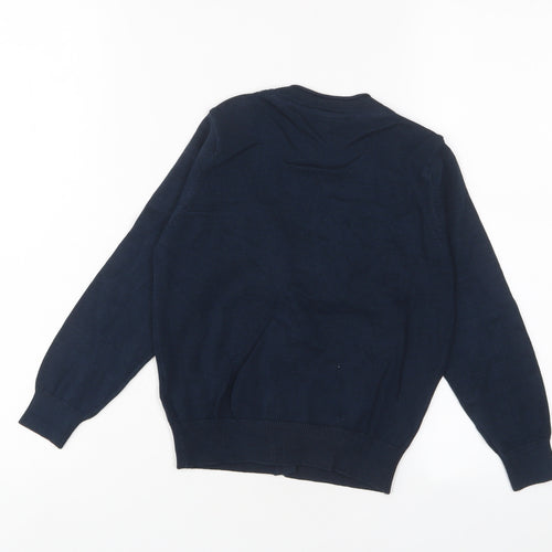 Marks and Spencer Womens Black V-Neck Cotton Pullover Jumper Size M