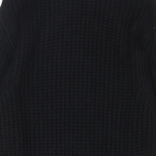 Marks and Spencer Womens Black Polyester Jumper Dress Size S Roll Neck Pullover