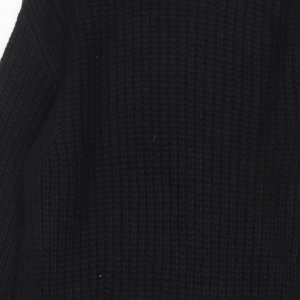 Marks and Spencer Womens Black Polyester Jumper Dress Size S Roll Neck Pullover