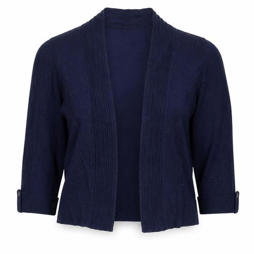BHS Womens Blue V-Neck Viscose Cardigan Jumper Size 12 - Open