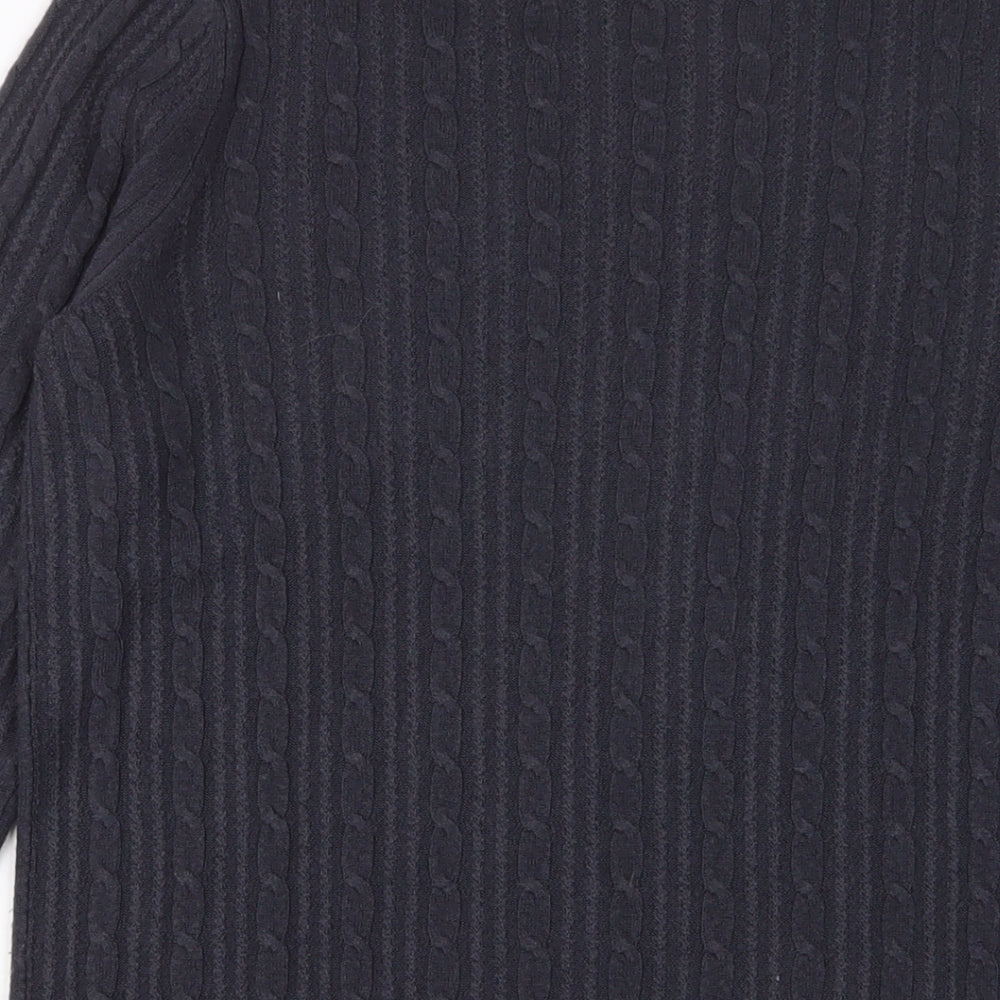 Marks and Spencer Womens Blue Round Neck Acrylic Pullover Jumper Size 12