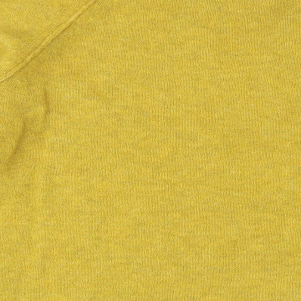 Farhi Womens Yellow Crew Neck Nylon Pullover Jumper Size M