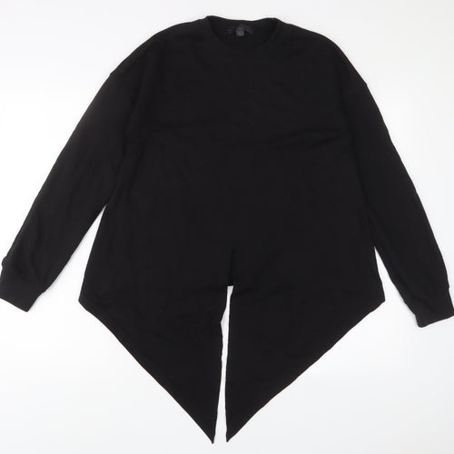 Missguided Womens Black Polyester Pullover Sweatshirt Size 8 Pullover