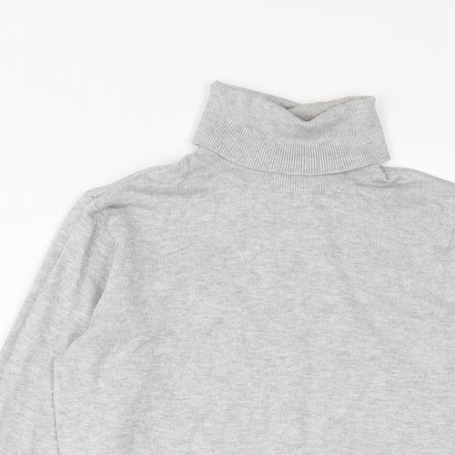 H&M Womens Grey Roll Neck Viscose Pullover Jumper Size XS