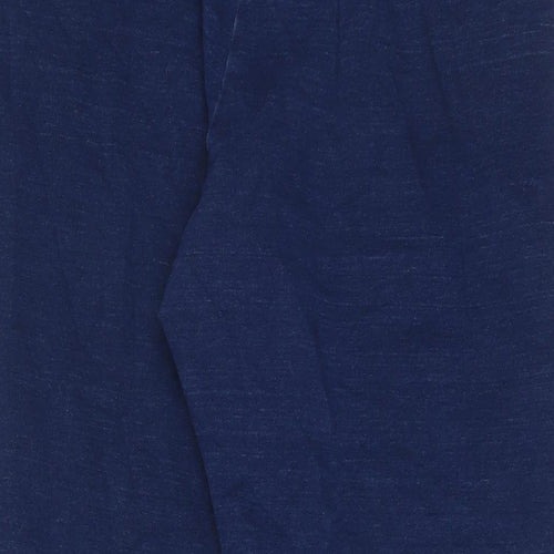 Marks and Spencer Womens Blue Cotton Tapered Jeans Size 18 L26 in Regular Drawstring