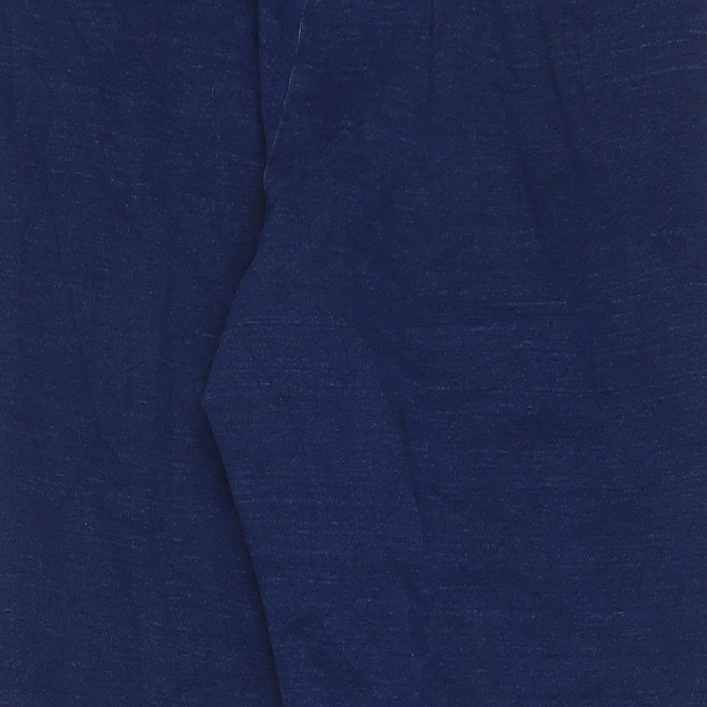 Marks and Spencer Womens Blue Cotton Tapered Jeans Size 18 L26 in Regular Drawstring