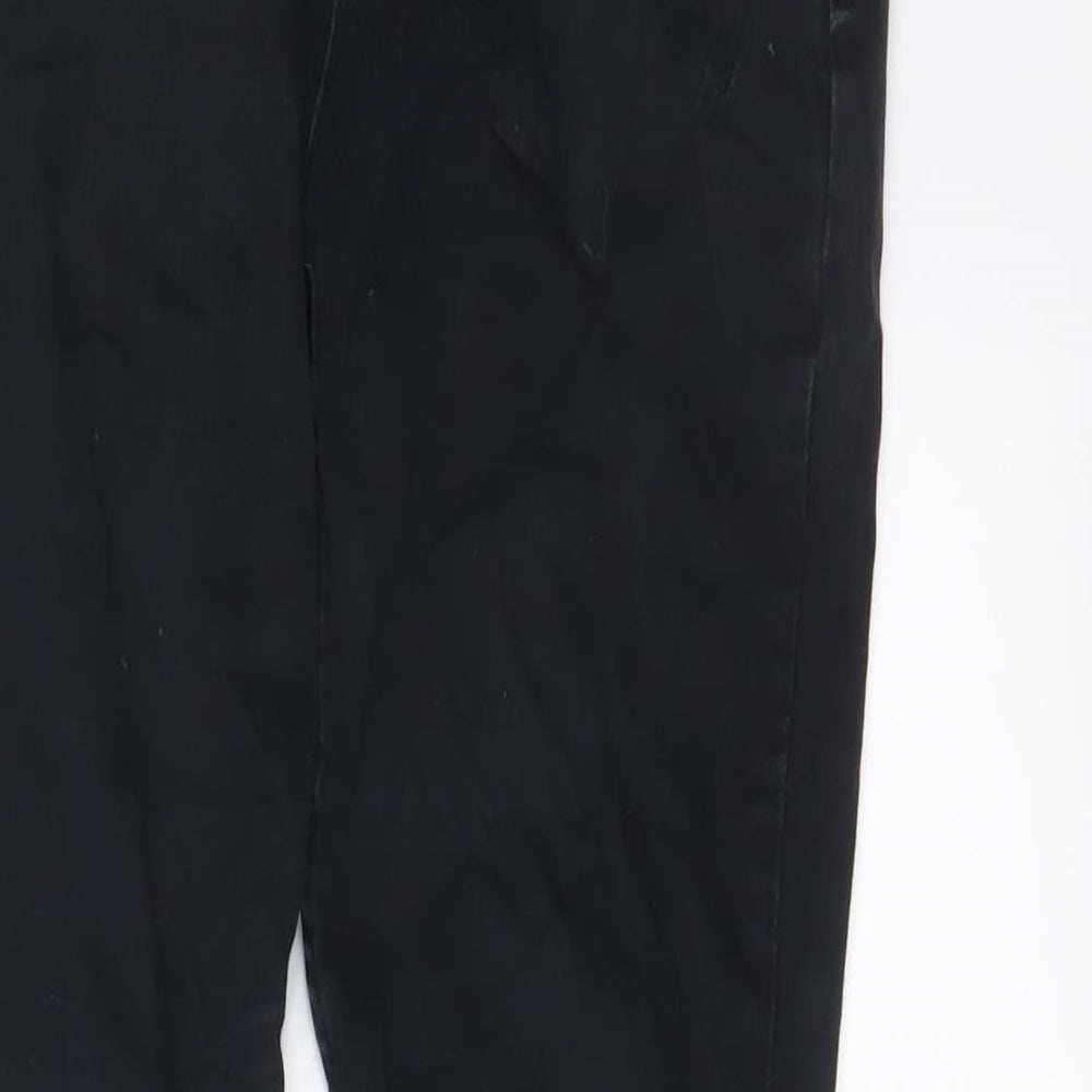 Marks and Spencer Womens Black Cotton Skinny Jeans Size 10 L28 in Regular Zip