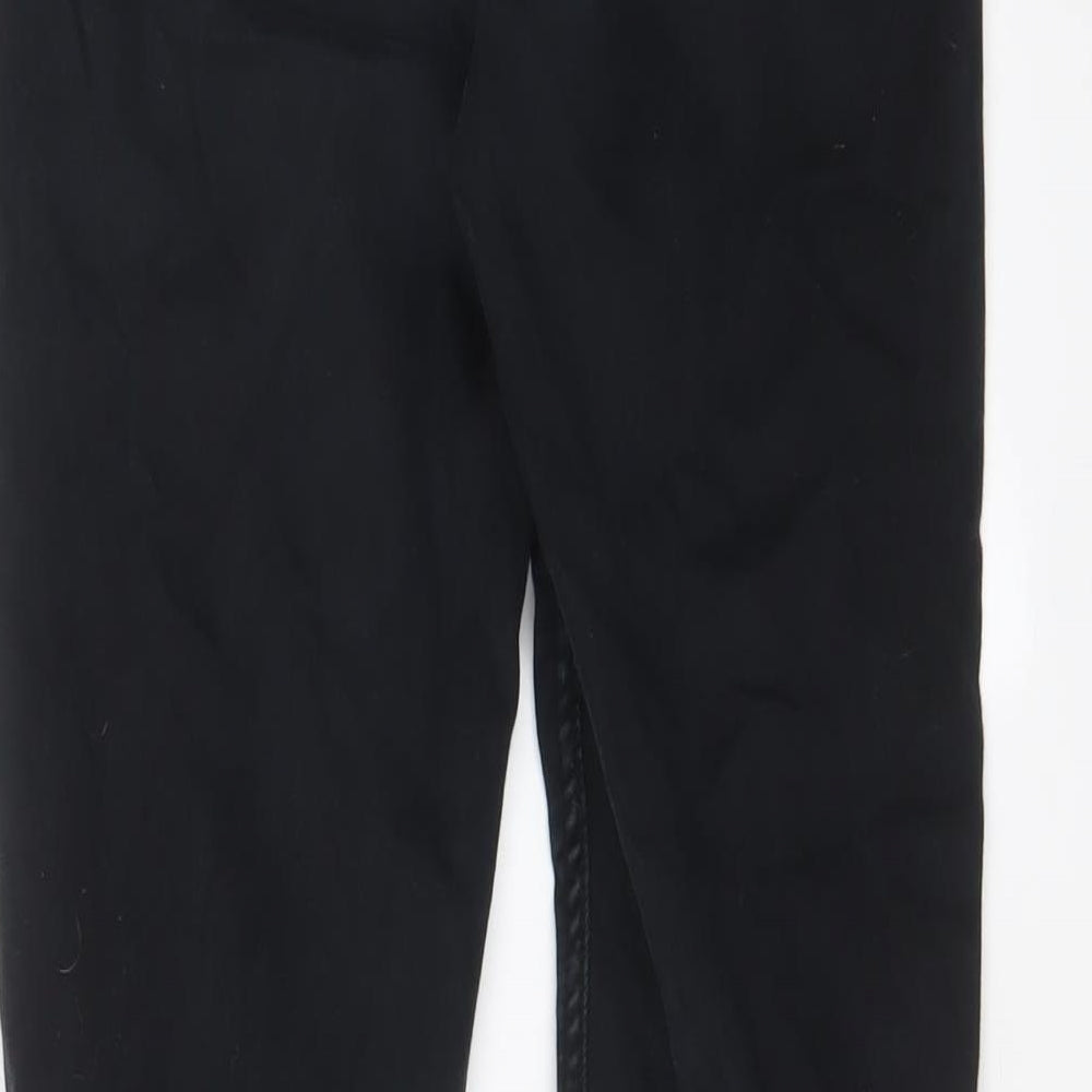 Marks and Spencer Womens Black Cotton Skinny Jeans Size 10 L28 in Regular Zip