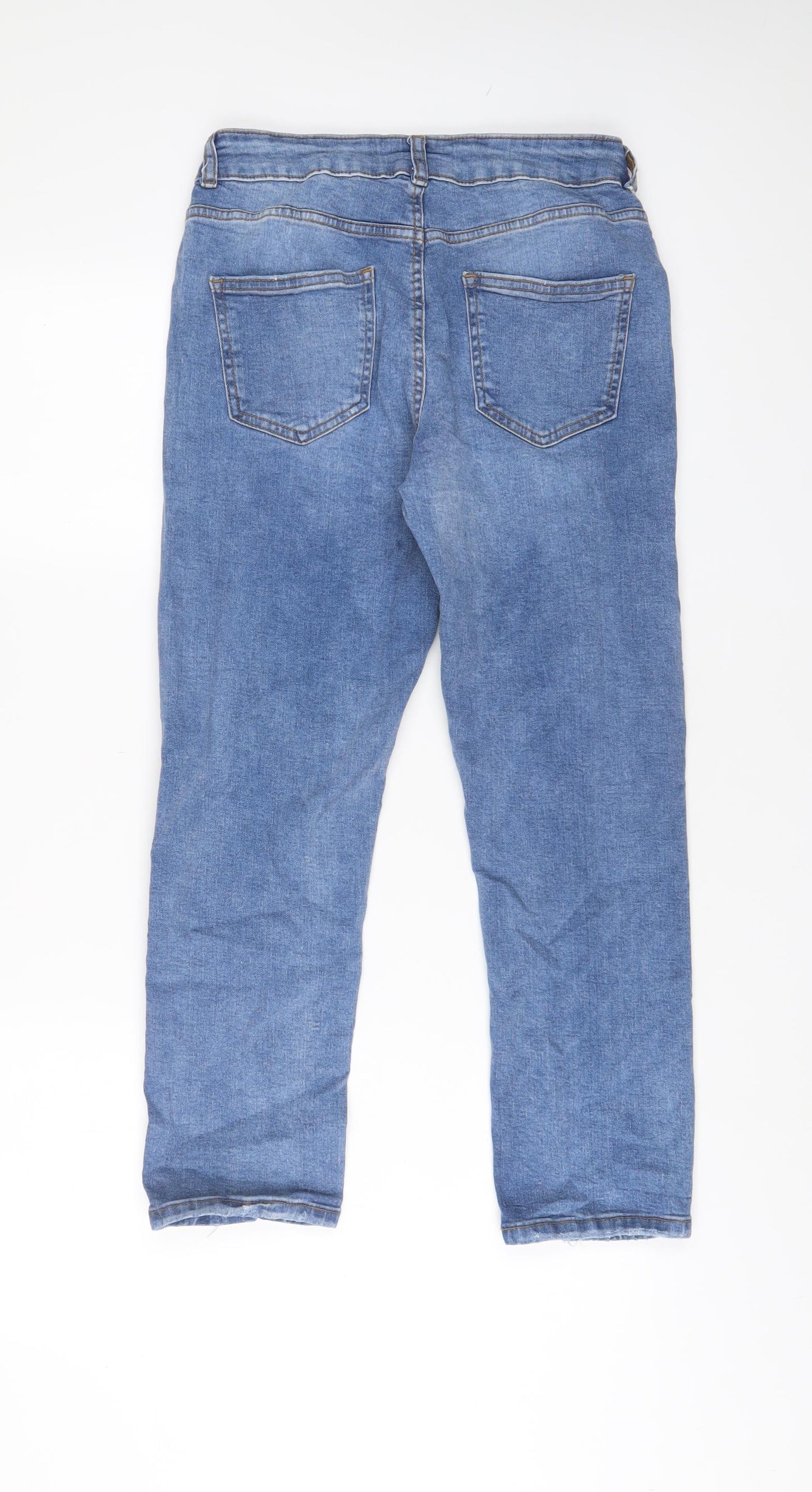 Dorothy Perkins Womens Blue Cotton Skinny Jeans Size 10 L25 in Regular Zip