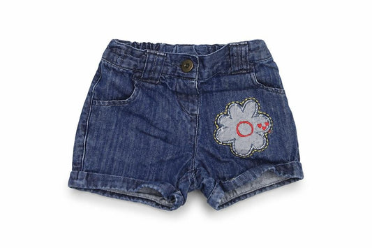 NEXT Girls Blue Cotton Mom Shorts Size 2-3 Years L3 in Regular Buckle - Flower