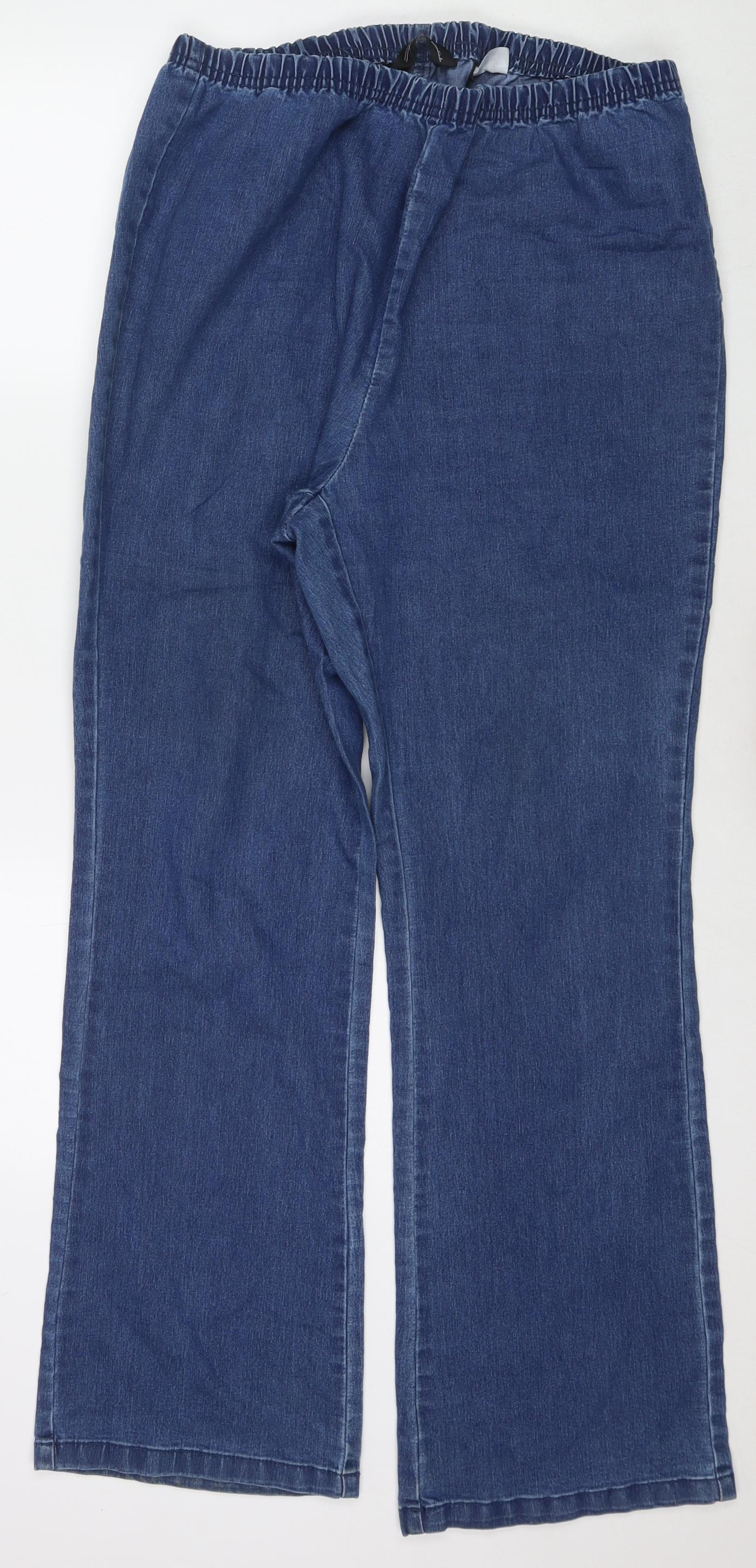Denim Essentials Womens Blue Cotton Jegging Jeans Size 22 L31 in Regular