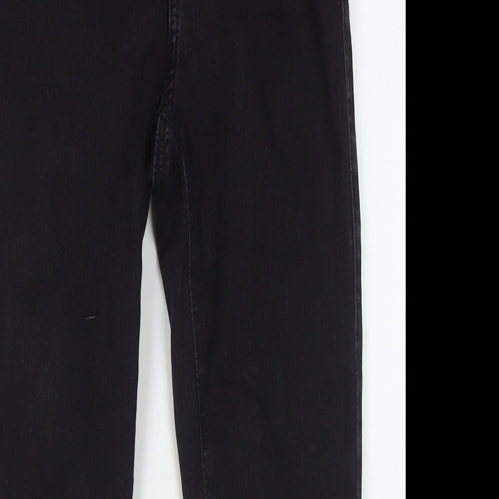 NEXT Womens Black Cotton Skinny Jeans Size 8 L28 in Regular Zip