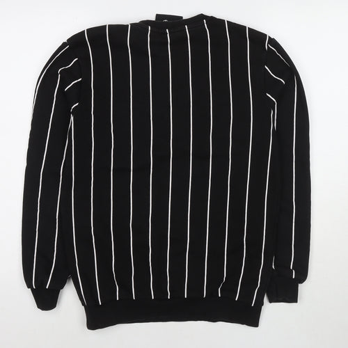 Kings Will Dream Mens Black Striped Cotton Pullover Sweatshirt Size S - Logo