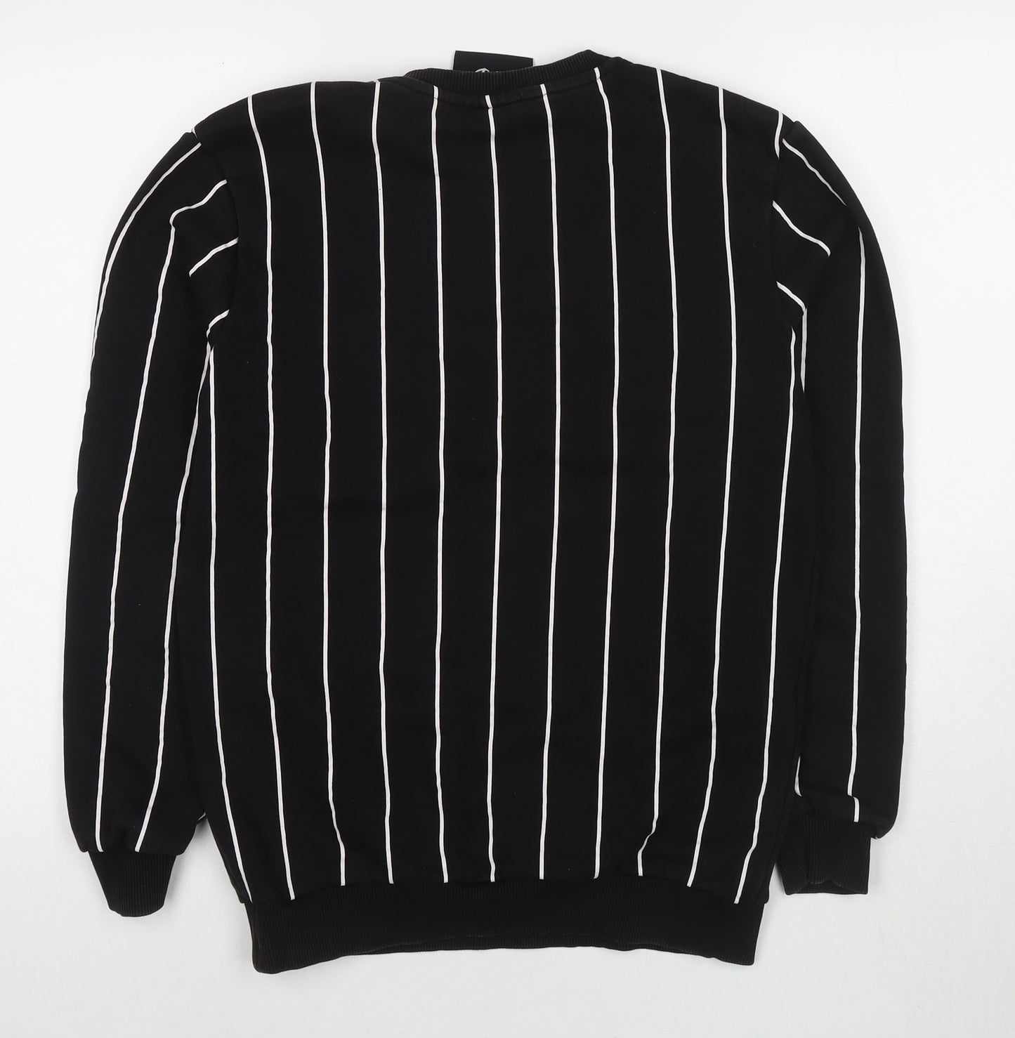 Kings Will Dream Mens Black Striped Cotton Pullover Sweatshirt Size S - Logo