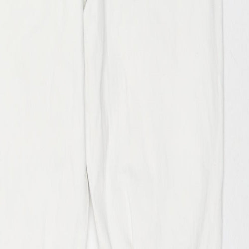 Marks and Spencer Womens White Cotton Skinny Jeans Size 12 L31 in Regular Zip