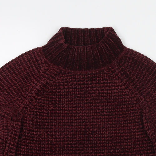 Divided by H&M Womens Purple Round Neck Polyester Pullover Jumper Size XS