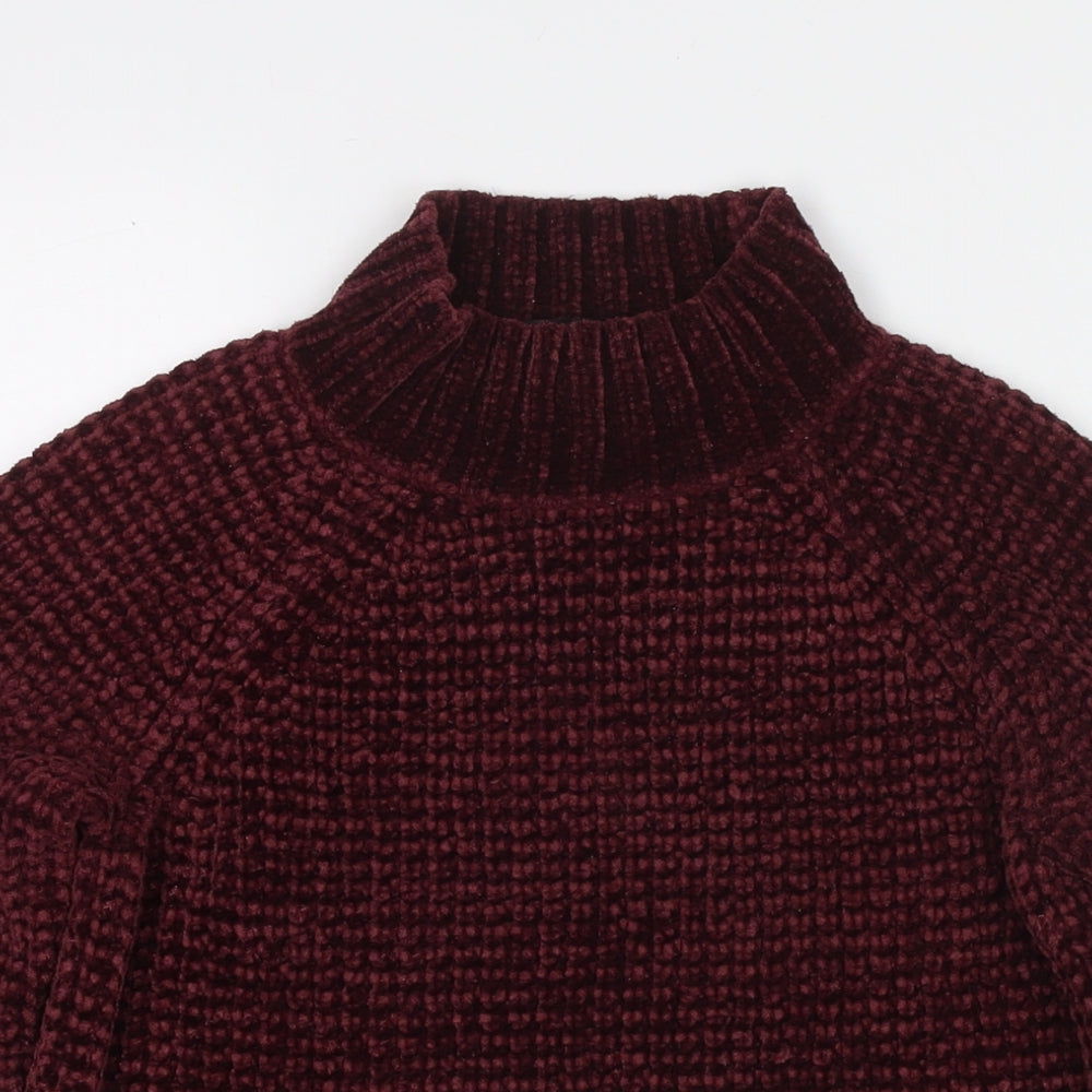Divided by H&M Womens Purple Round Neck Polyester Pullover Jumper Size XS