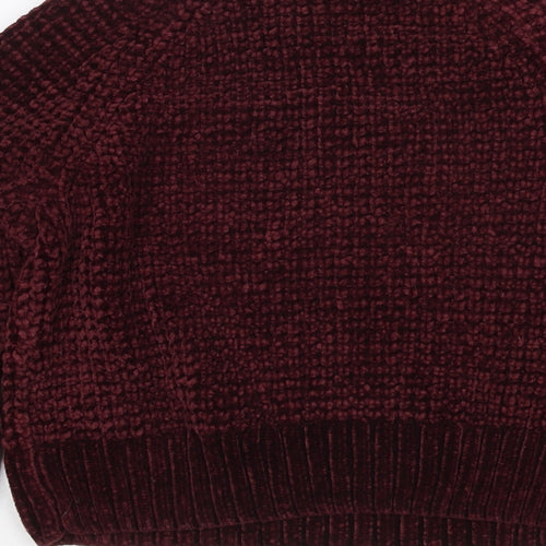 Divided by H&M Womens Purple Round Neck Polyester Pullover Jumper Size XS