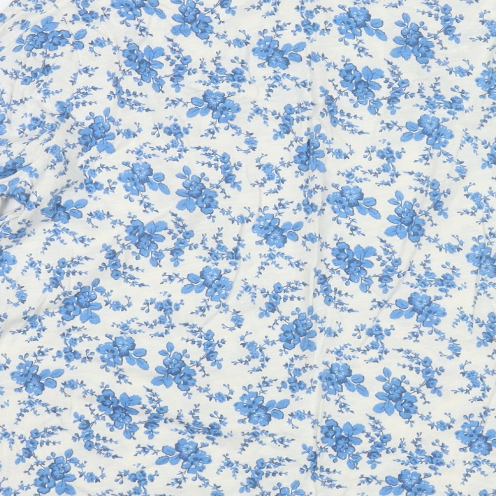 NEXT Womens Multicoloured Floral Cotton Basic T-Shirt Size 8 Round Neck