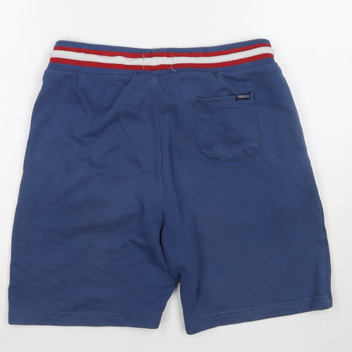 Springfield Mens Blue Cotton Sweat Shorts Size M L7 in Regular Drawstring