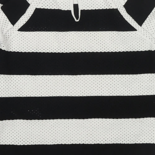 Karen Millen Womens Multicoloured Round Neck Striped Viscose Pullover Jumper Size S