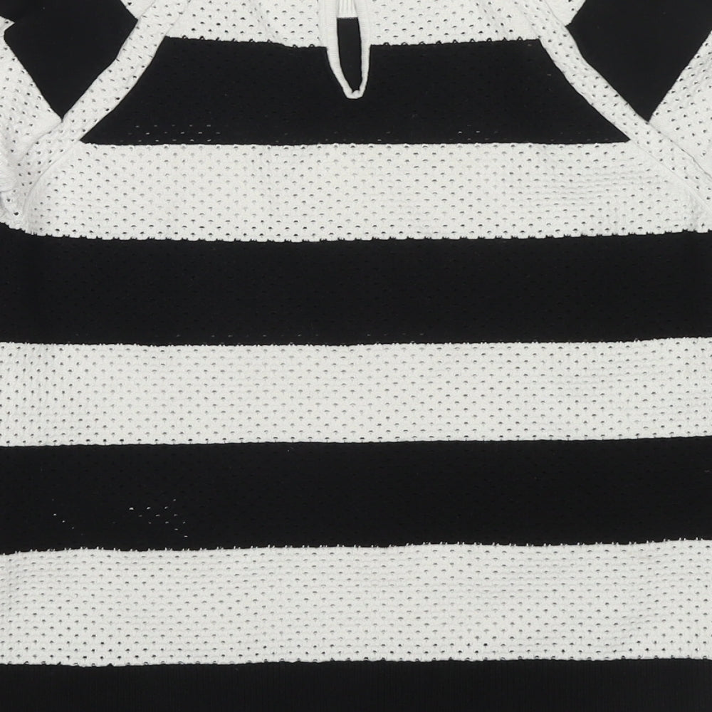Karen Millen Womens Multicoloured Round Neck Striped Viscose Pullover Jumper Size S