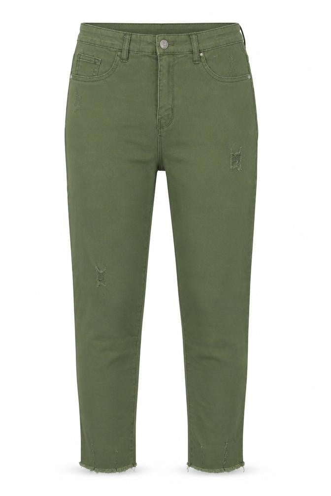 Denim & Co. Girls Green Cotton Skinny Jeans Size 13-14 Years L26 in Regular Zip