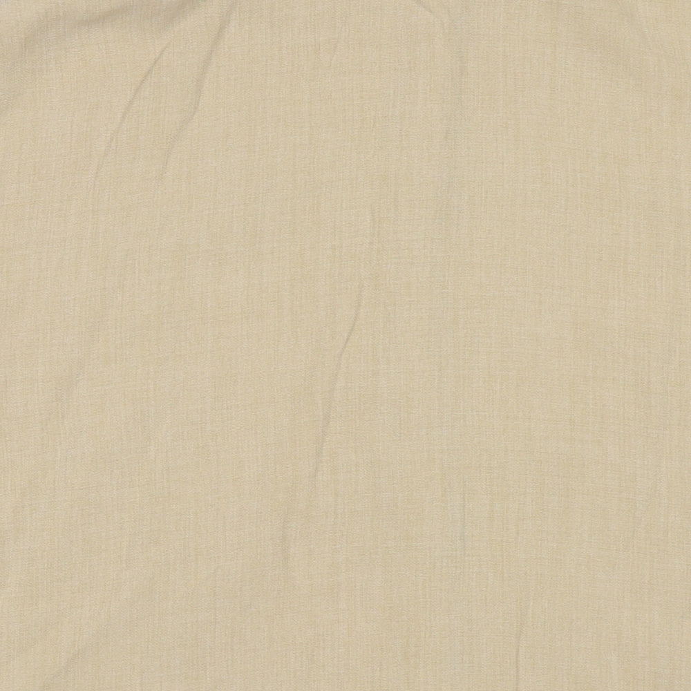 Marks and Spencer Womens Beige Polyester Basic Button-Up Size 18 Collared