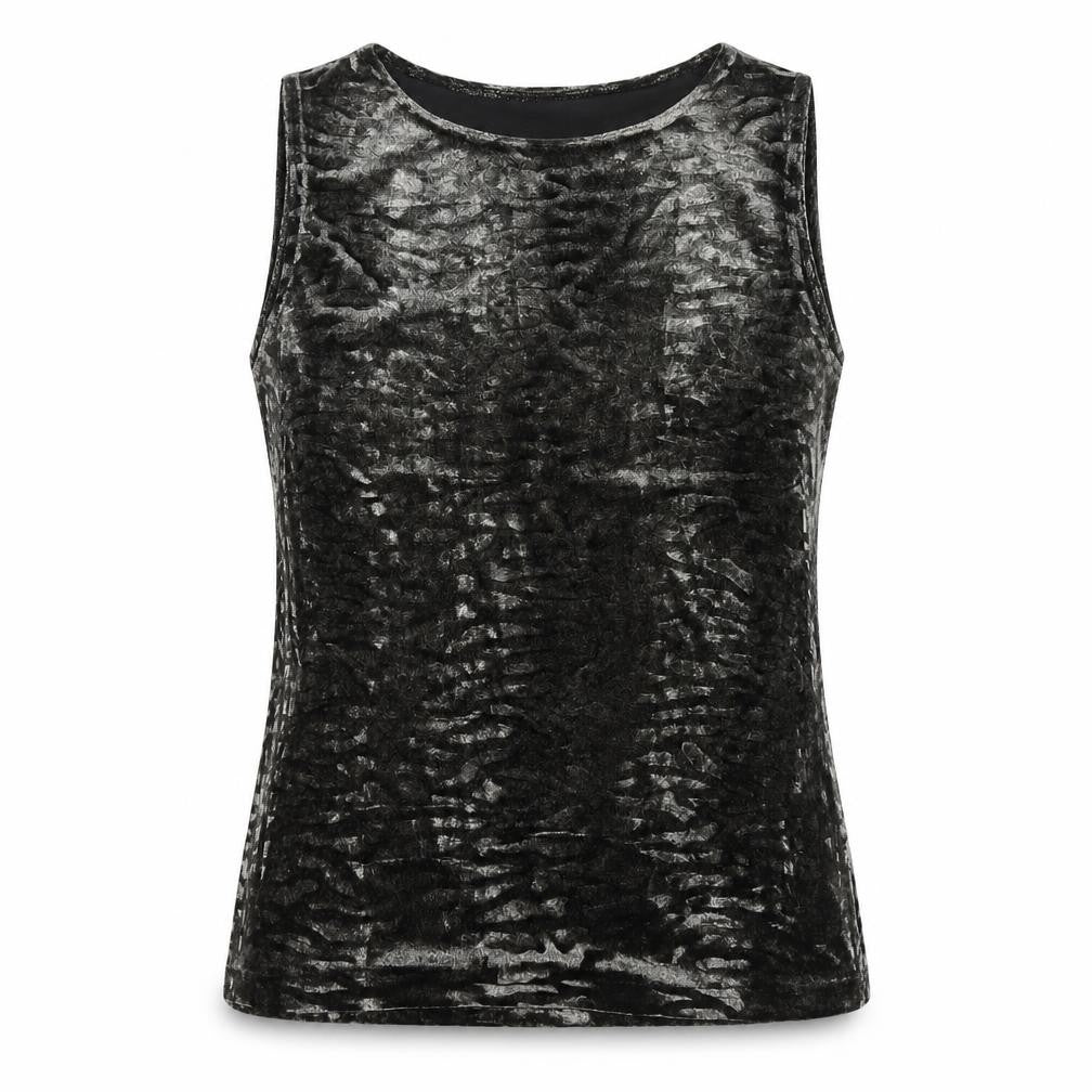 OPUS Womens Grey Polyester Basic Tank Size L Round Neck