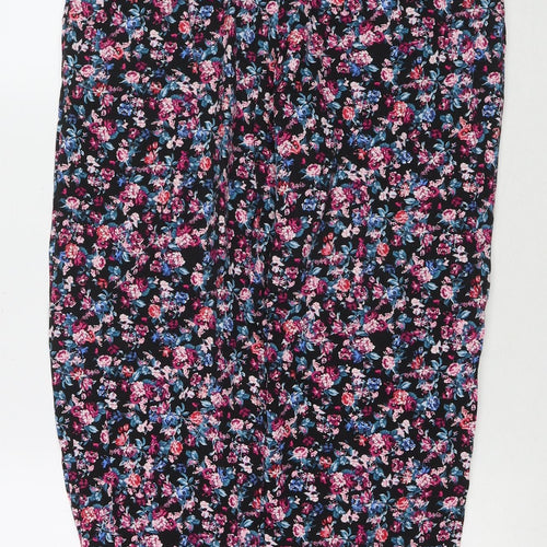 New Look Womens Multicoloured Viscose Harem Trousers Size 12 L26 in Regular Drawstring