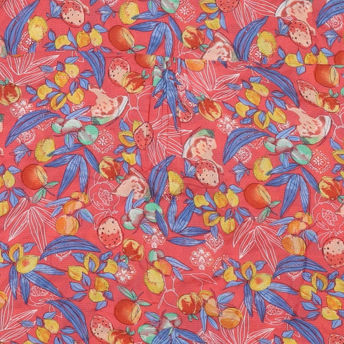 Country Rose Soap Co. Womens Multicoloured Floral Viscose Basic T-Shirt Size 22 Round Neck