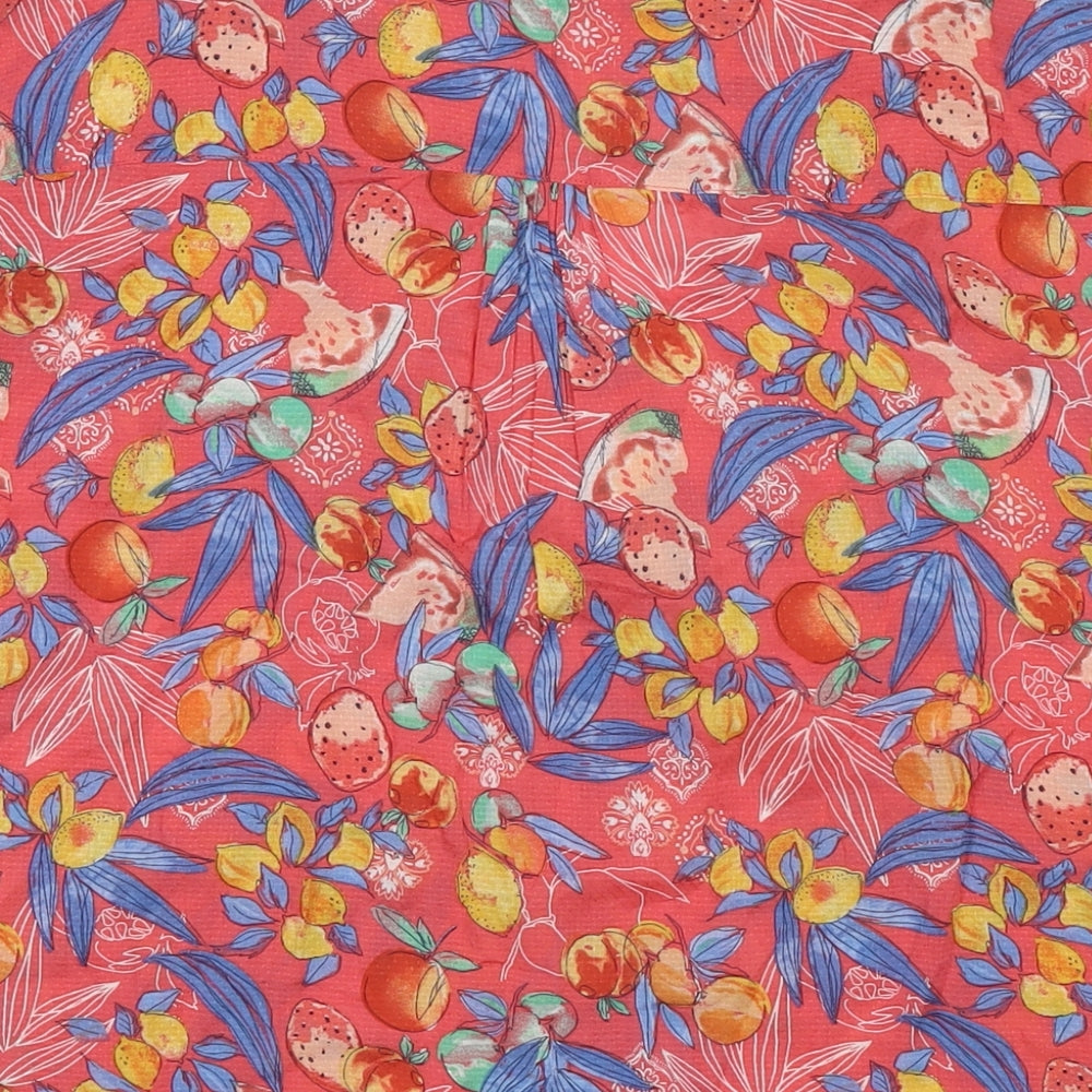 Country Rose Soap Co. Womens Multicoloured Floral Viscose Basic T-Shirt Size 22 Round Neck