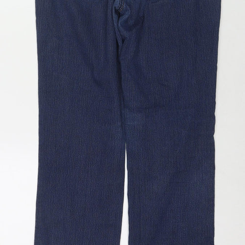 TU Womens Blue Cotton Straight Jeans Size 10 L32 in Regular Zip