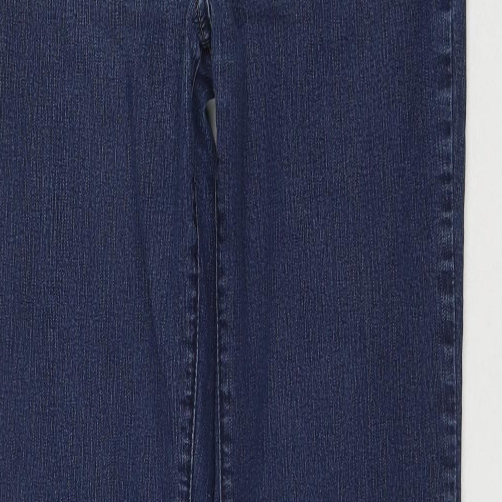 TU Womens Blue Cotton Straight Jeans Size 10 L32 in Regular Zip