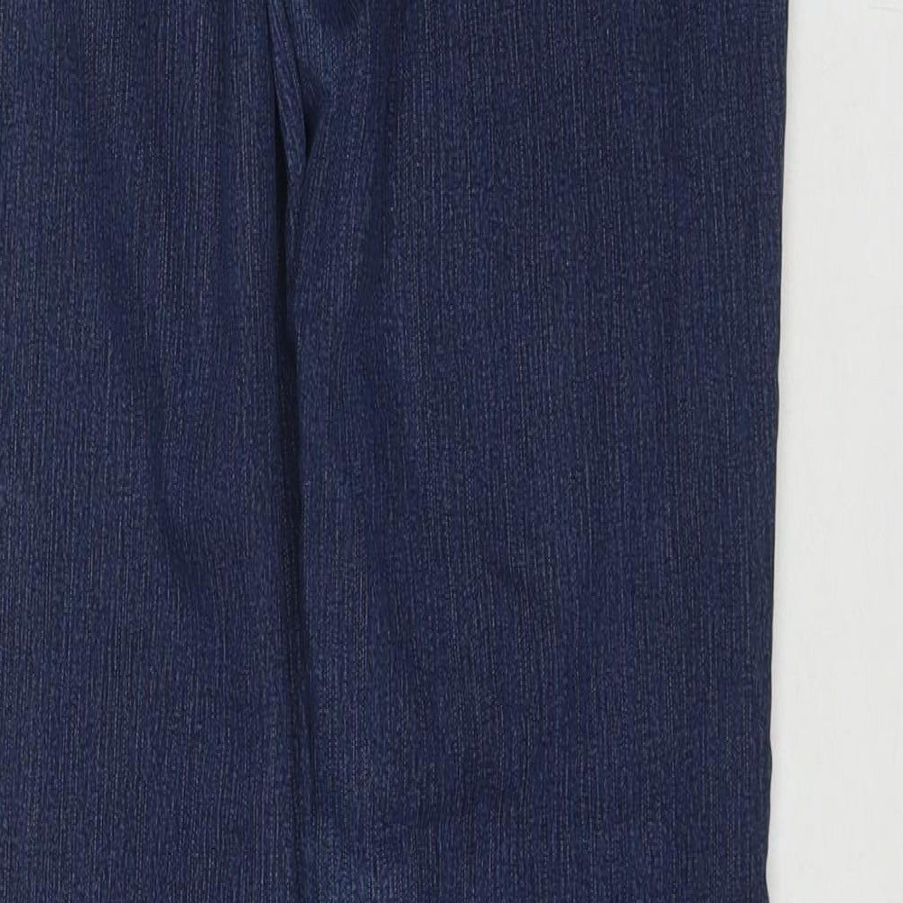 TU Womens Blue Cotton Straight Jeans Size 10 L32 in Regular Zip