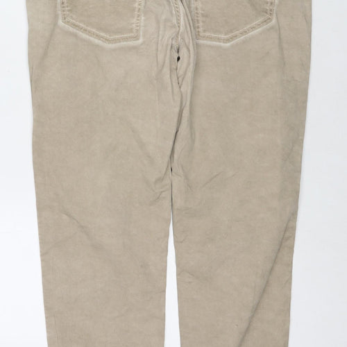 EDC Womens Brown Cotton Trousers Size 8 L30 in Regular Zip