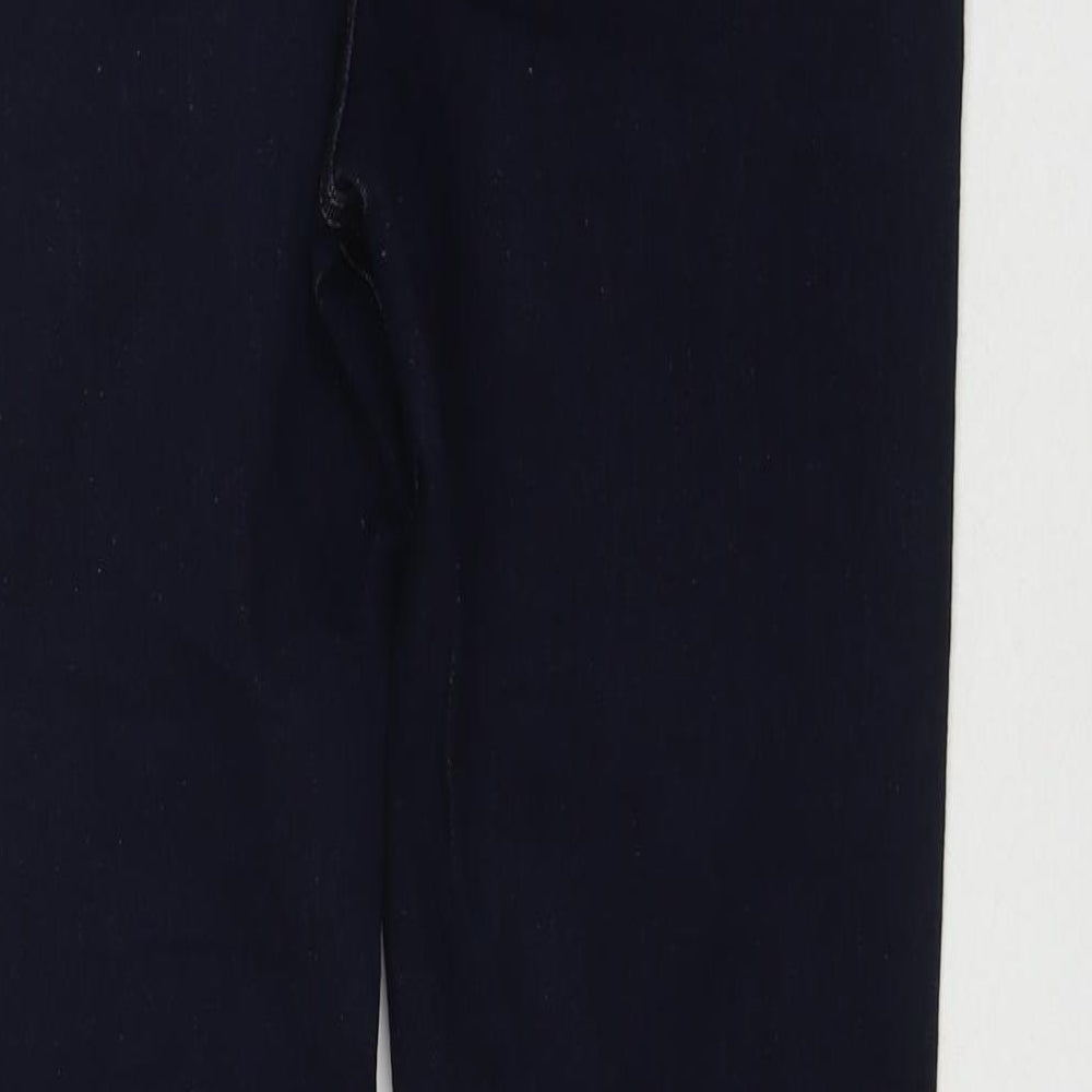 Marks and Spencer Womens Blue Cotton Skinny Jeans Size 14 L29 in Regular Zip