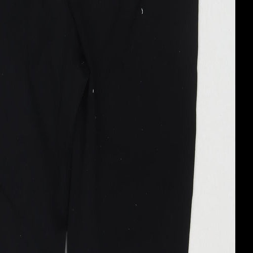 Marks and Spencer Womens Black Polyester Blend Trousers Size 32 in L29 in Regular