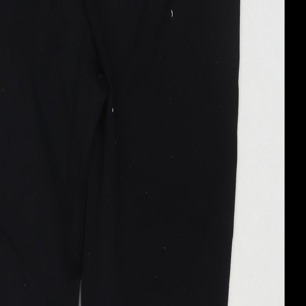 Marks and Spencer Womens Black Polyester Blend Trousers Size 32 in L29 in Regular