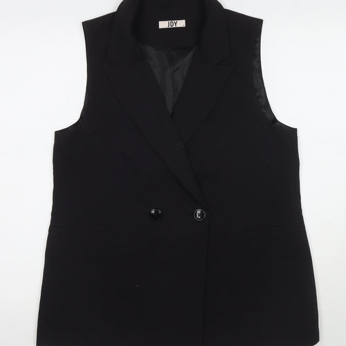 JDY Womens Black Jacket Waistcoat Size 12 Button