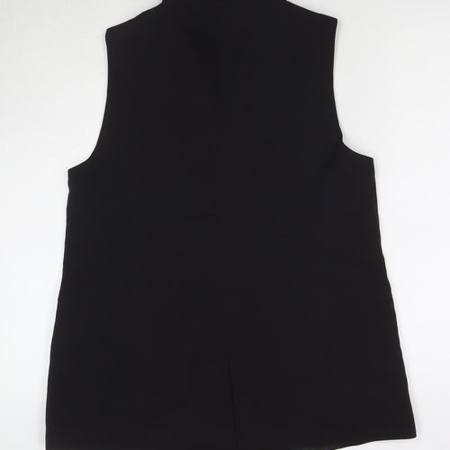 JDY Womens Black Jacket Waistcoat Size 12 Button