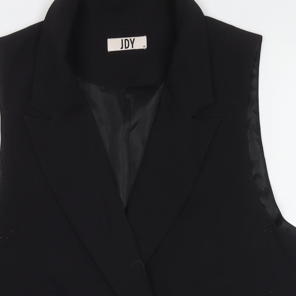 JDY Womens Black Jacket Waistcoat Size 12 Button