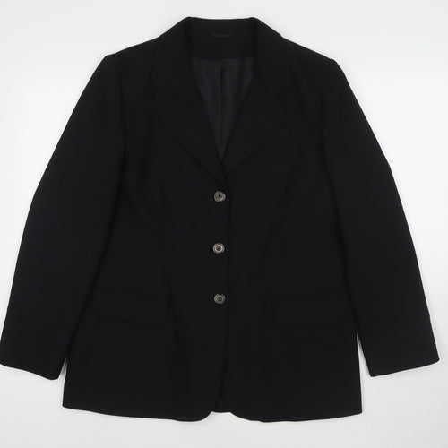 Bonmarché Womens Black Jacket Blazer Size 6 Button