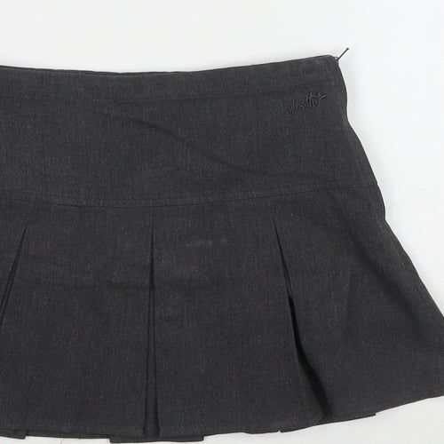 NEXT Girls Grey Polyester Skater Skirt Size 6 Years Regular Zip