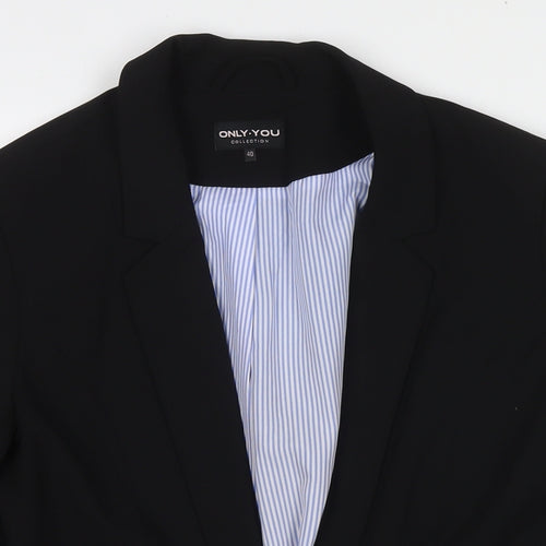 Only Womens Black Jacket Blazer Size 14